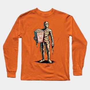 Mummy with a popcorn packet Long Sleeve T-Shirt